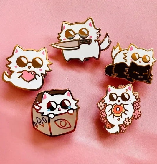 Gojo cat Pins